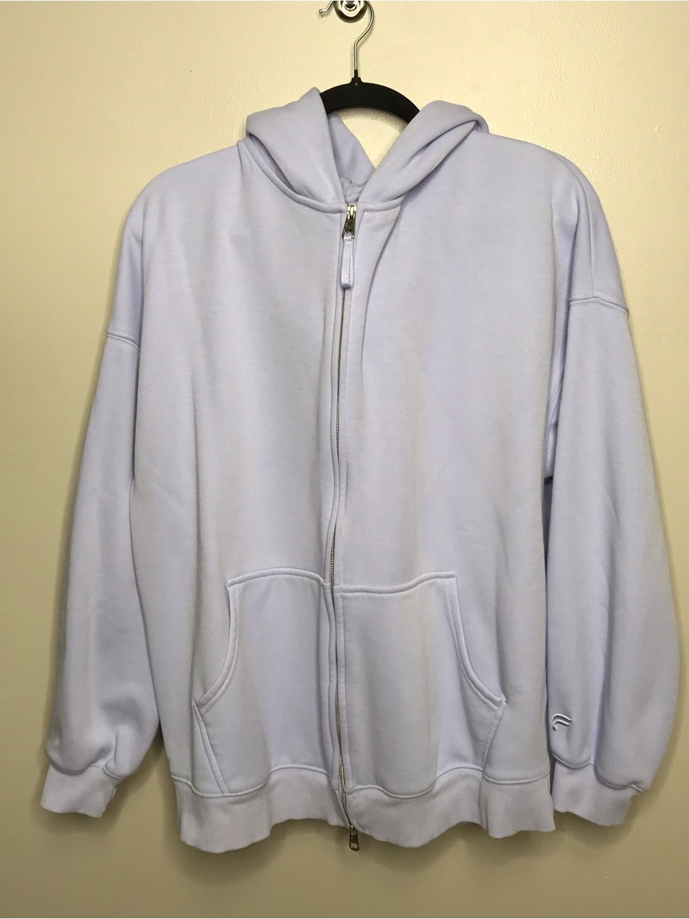 Fabletics Light Lavender Full-Zip Hoodie Sz Large Oversized